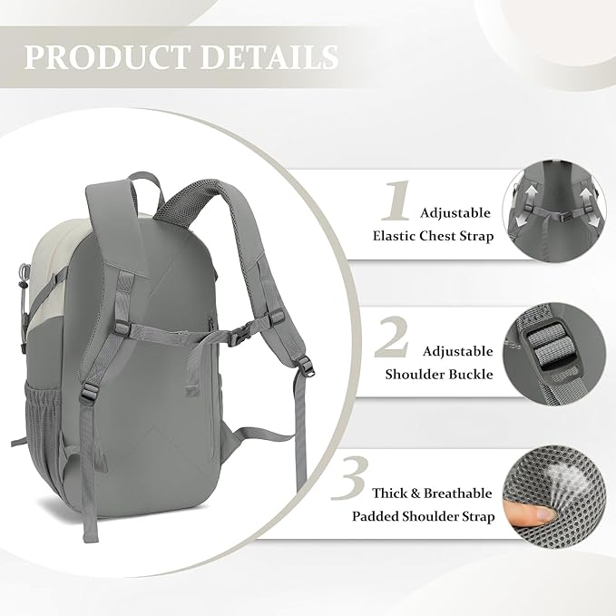 Hiking Backpack for Men Women, 25L Lightweight Travel Backpack Camping Daypack for Outdoors