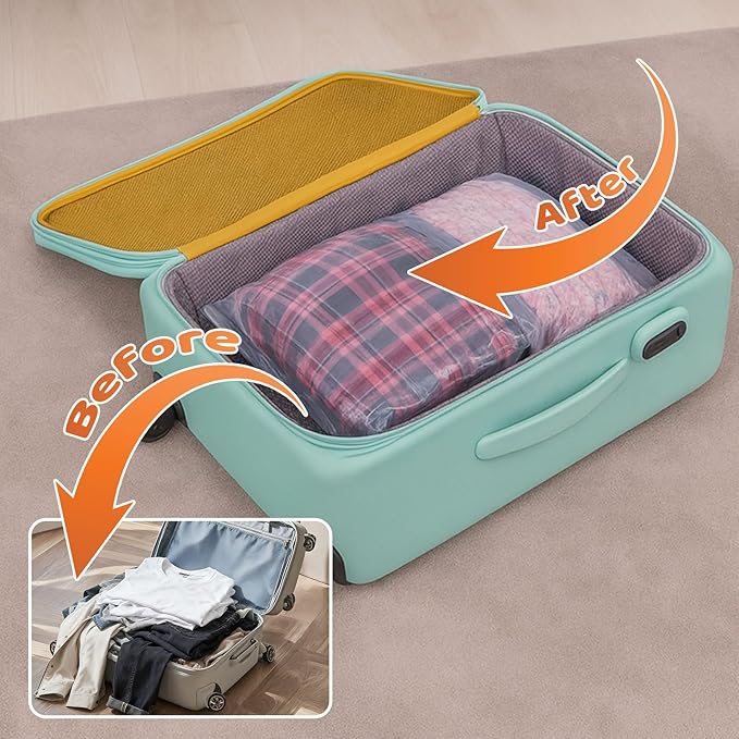 Vacuum Storage Bags with Electric Pump, Multi Size Space Saver Bags for Clothes, Comforters & Blankets, Compression Storage Bags with Airtight Seal, Reusable Travel Packing Bags (31.5 * 39.4 in)