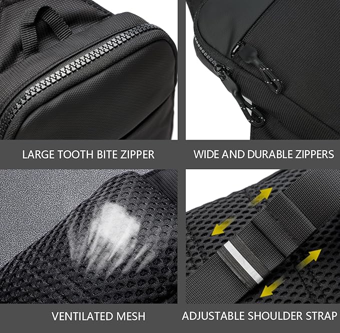 Mini Sling Bag for Men Women, Small Crossbody Waterproof Practical Shoulder Chest Bag for Travel Work Sport