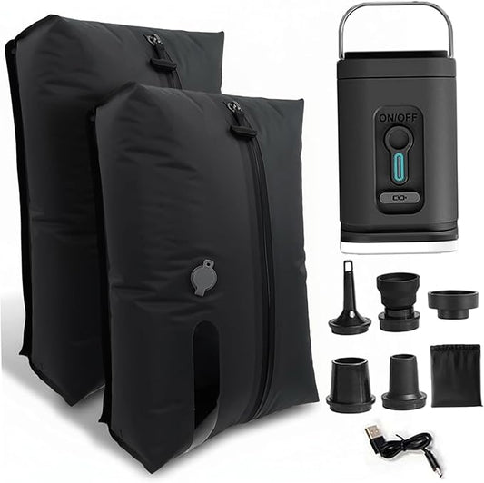 Travel Compression Bags, 2pcs 17L Vacuum Seal Bags with Hand Pump, Waterproof Packing Storage for Luggage Clothes