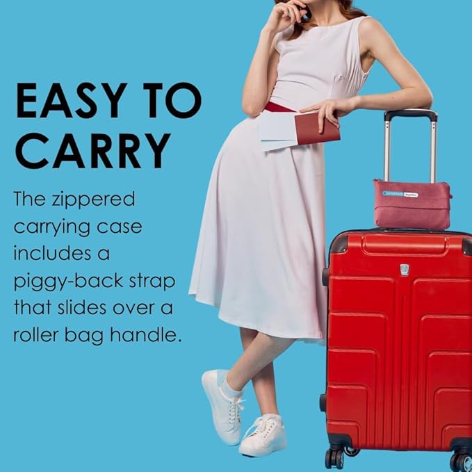 SAGEFINDS Airplane Travel Blanket | Compact Throw Blanket for Camping and Hiking | Converts into a Pillow | Travel Gift | Soft Jersey Knit | Fits in Backpack | Attaches to Luggage | Travel Essential