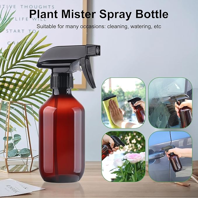 Teyssor Plastic Spray Bottles Empty Water Spray Bottle 500ml/16.9oz Fine Mist Refillable Bottles for Cleaning Solutions, Plants, Hair, Essential Oils 2 Pack
