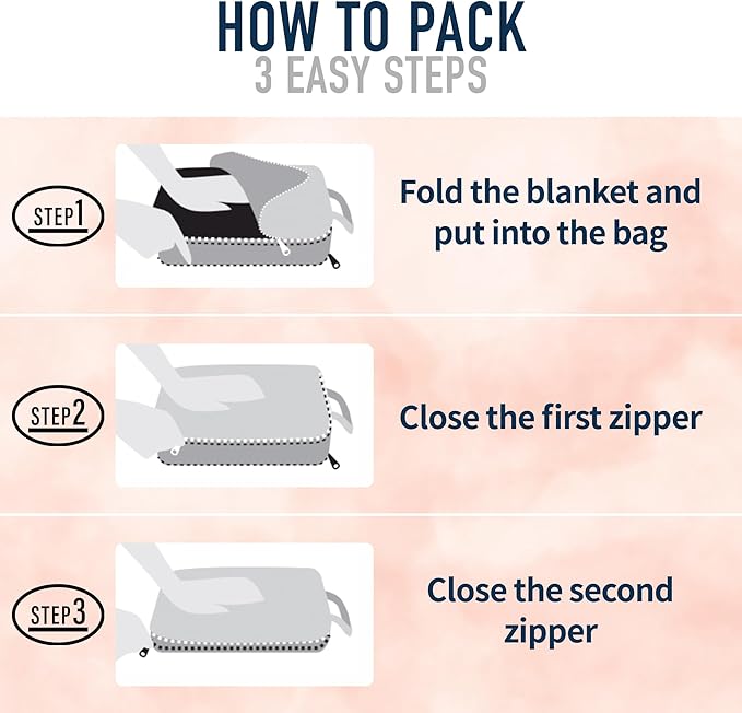 SMART TRAVEL Travel Products Cozy Warm Compact Travel Blanket Travel Blanket Airplane Compact with Bag Travel Essentials for Airplane Long Flight Essential for Woman,Men,Kids