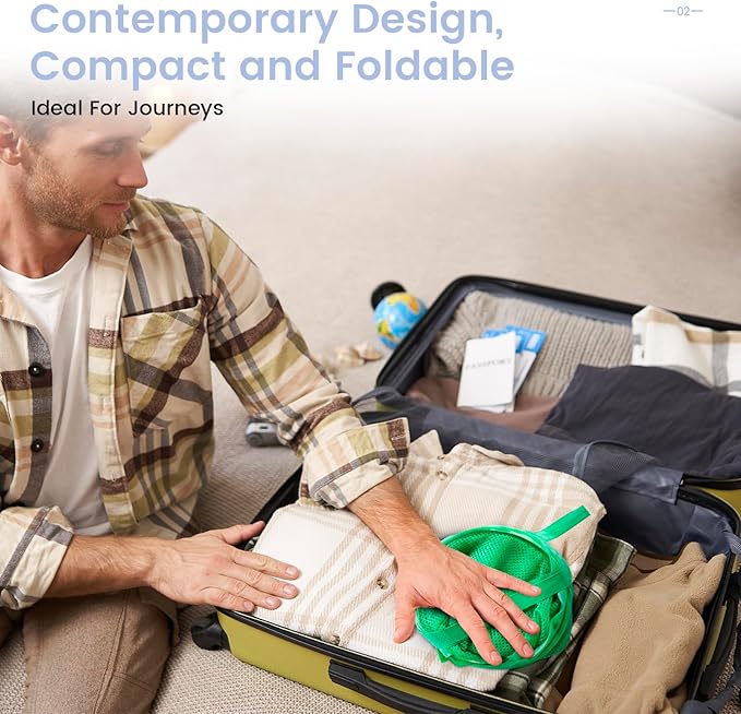 HOUSE AGAIN Pop Up Laundry Hamper, Strong Mesh Laundry Baskets Collapsible, Hamper with Handles and Side Pocket, Portable Foldable Dirty Clothes for Dorm, Laundry room and Travel Storage, Green