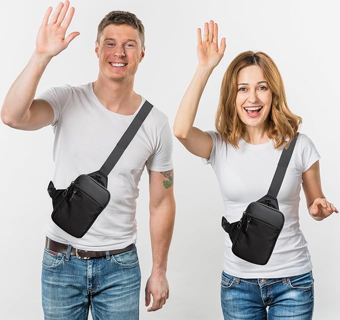 Mini Sling Bag for Men Women, Small Crossbody Waterproof Practical Shoulder Chest Bag for Travel Work Sport