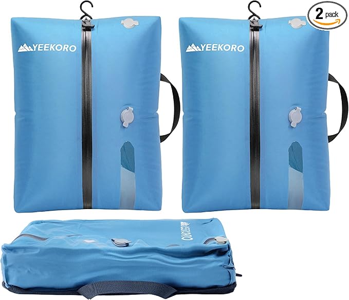 Vacuum Bags for Travel, Professional IP67 Reusable Vacuum Compression Bags for Travel Suitcases and Backpack, Durable Space Saver Bag (2 PACK, No Pump)