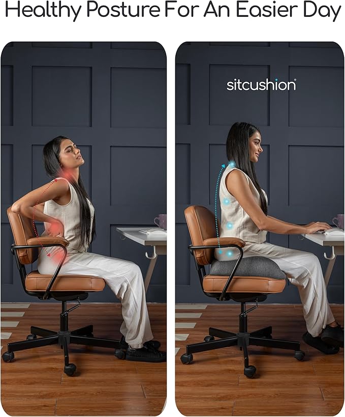 X Large Seat Cushions for Office Chairs, Car & Truck. Ergonomic Gaming Chair Seat Cushion and Sciatica Pain Relief Pillow for Back Pain. Orthopedic Coccyx Cushion for Tailbone Pain Relief (Green)