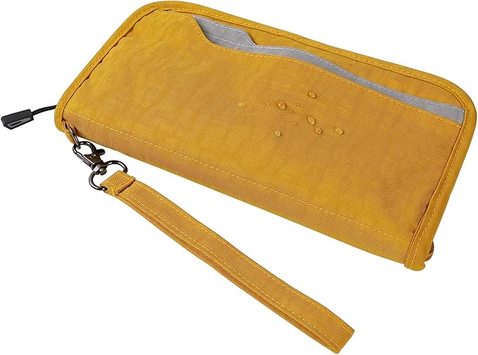 ZOPPEN Passport Holder Family RFID Passport Wallet, Passport Holder Women/Men, Travel Wallet Documents Organizer Zipper Case with Removable Wristlet Strap, Travel Essentials for Flying